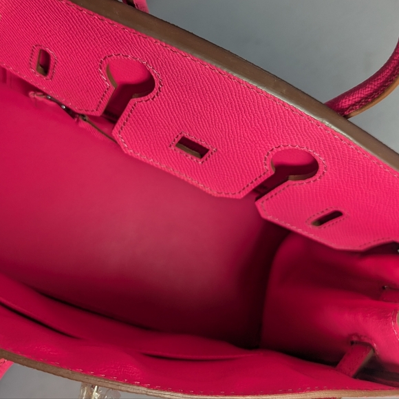 House of hello leather Berkin Hot pink  handbag - Picture 10 of 12